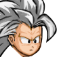 Cải trang Black goku ssj 3 White